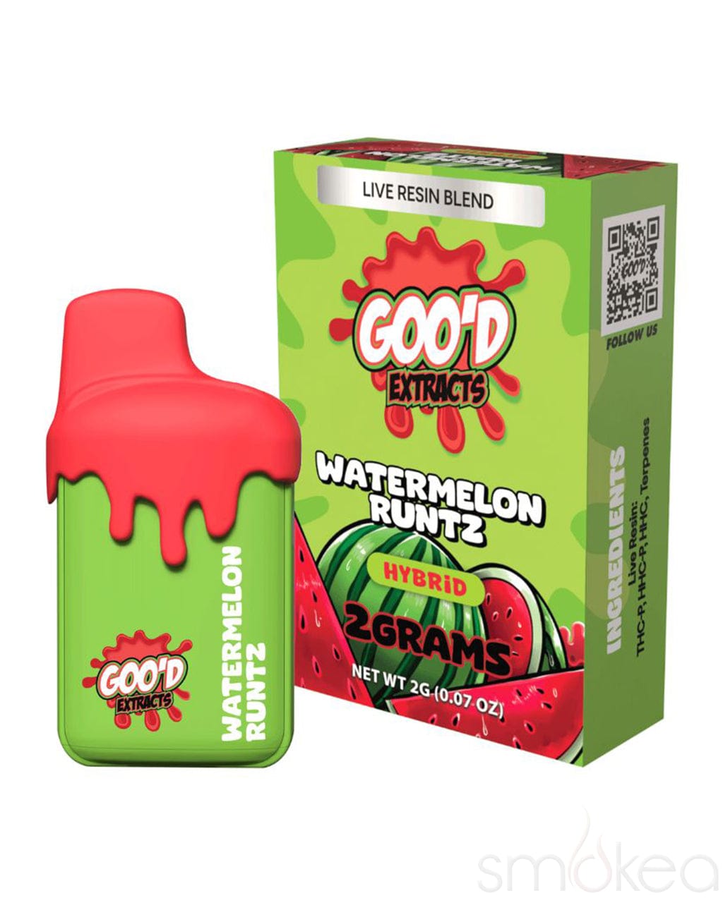 Goo'd 2g Drip THCP Live Resin Blend Vape - Watermelon Runtz