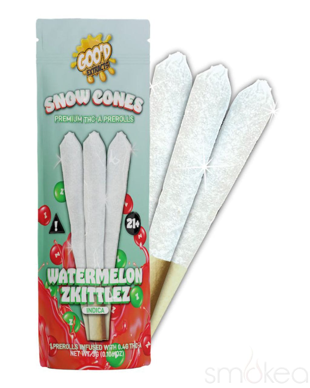 Goo'd THCA Snow Cones Pre-Rolls - Watermelon Zkittles Goo'd THCA Snow Cones Pre-Rolls - Watermelon Zkittles