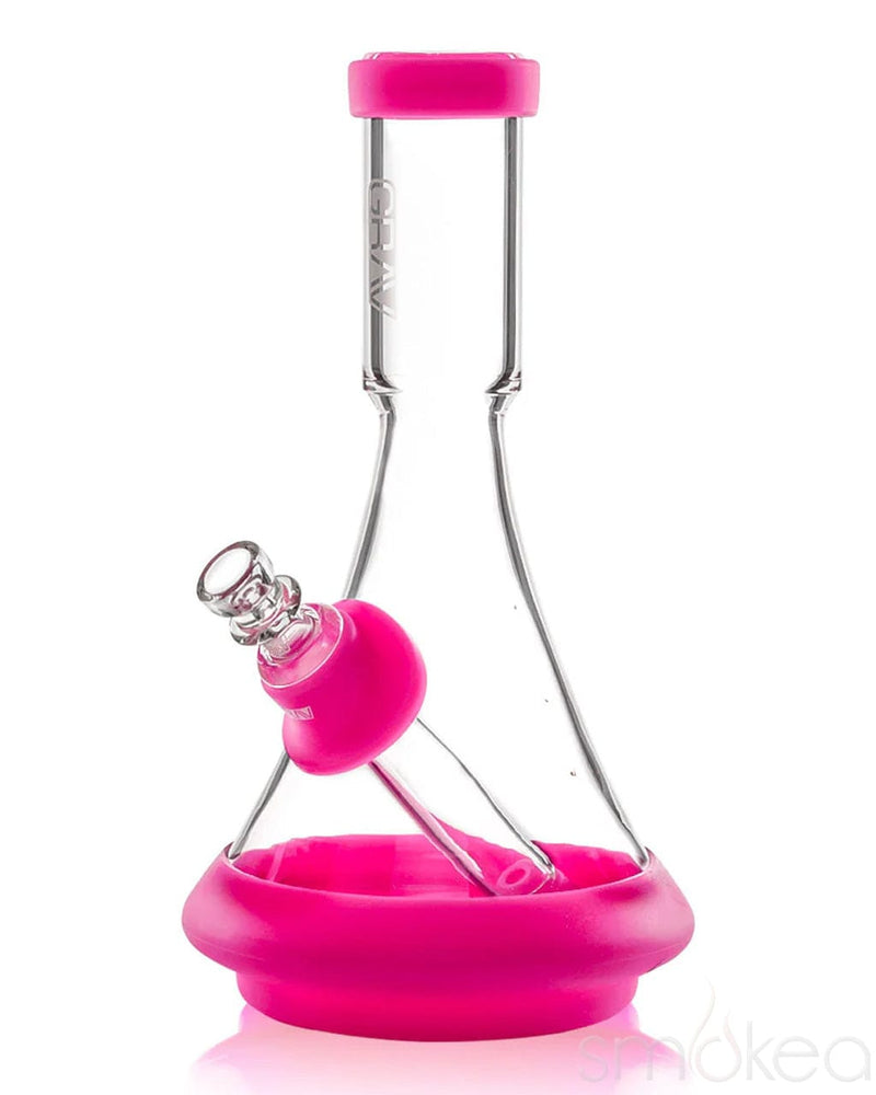 GRAV Deco Beaker Bong w/ Silicone Cover Pink