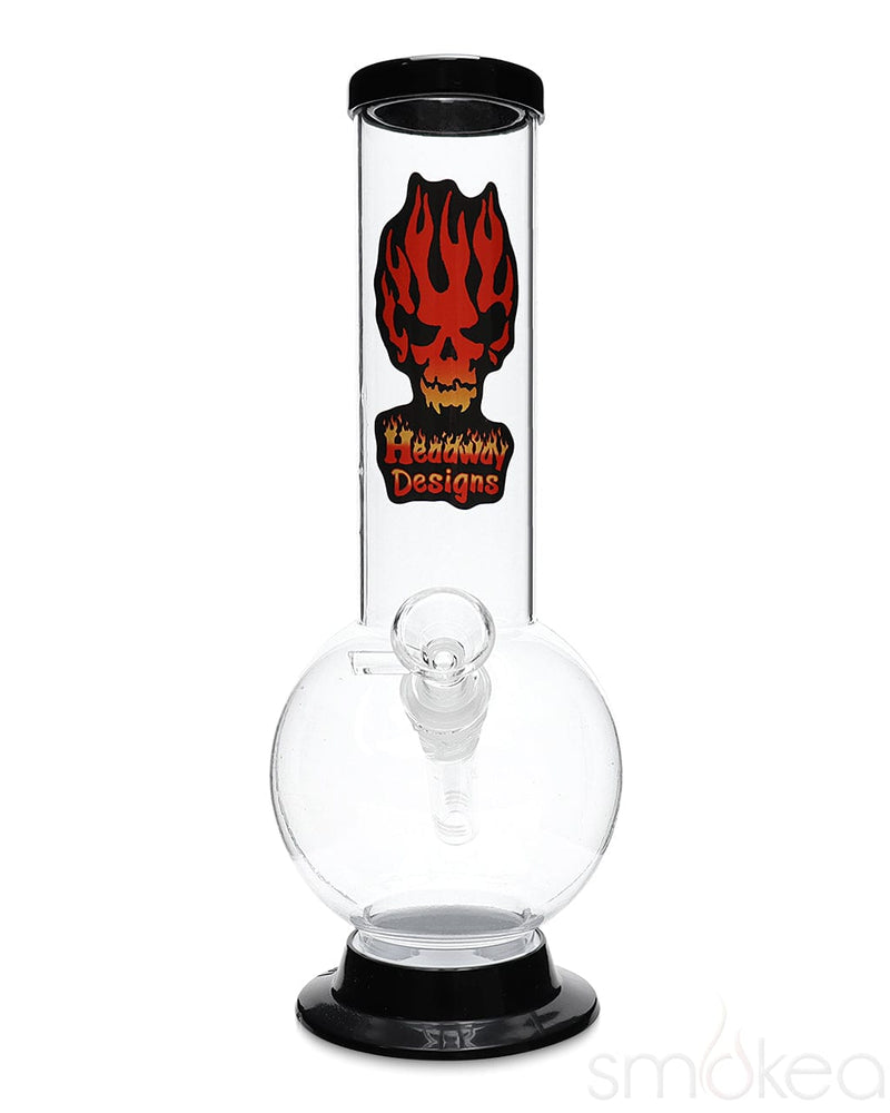 Headway 10" Glass on Glass Bubble Acrylic Bong Clear