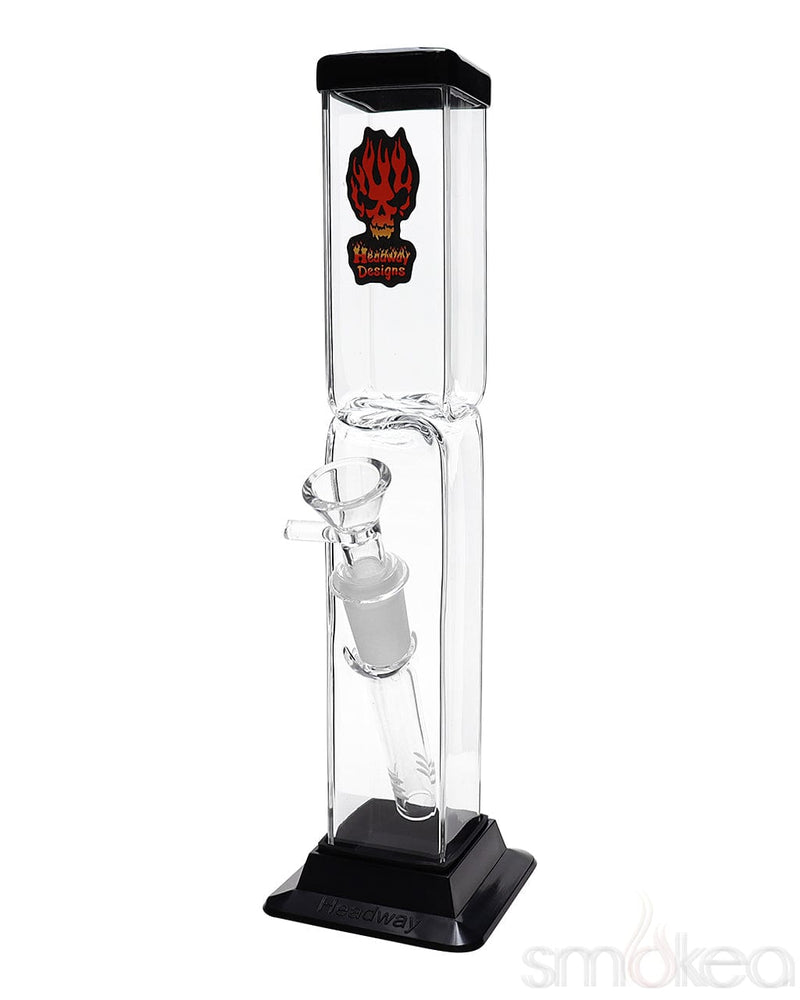 Headway Square Glass on Glass Ice Catcher Acrylic Bong 10"