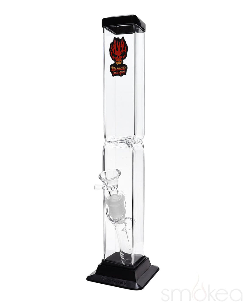 Headway Square Glass on Glass Ice Catcher Acrylic Bong 12"
