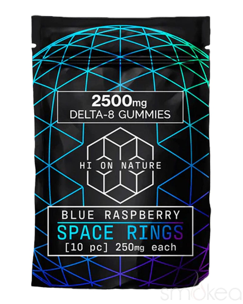 Hi On Nature 2500mg Delta 8 Space Rings Gummies - Blue Raspberry