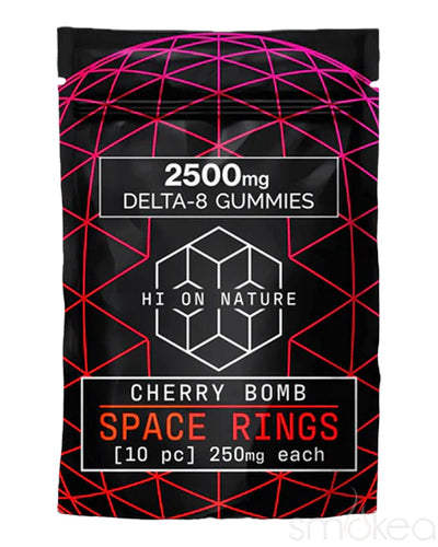 Hi On Nature 2500mg Delta 8 Space Rings Gummies - Cherry Bomb