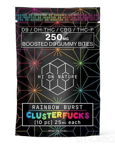 Hi On Nature 250mg Boosted Delta 9 Clusterfucks Gummy Bites (10-Pack)