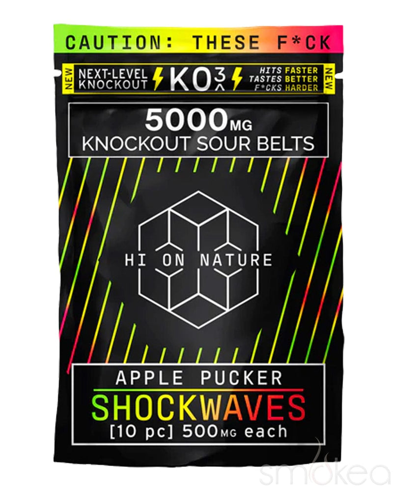 Hi On Nature 5000mg KO3 Knockout Shockwaves - Apple Pucker (10-Pack)