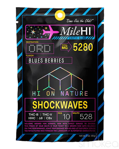Hi On Nature 5280mg Mile Hi Blend Shockwaves - Blues Berries