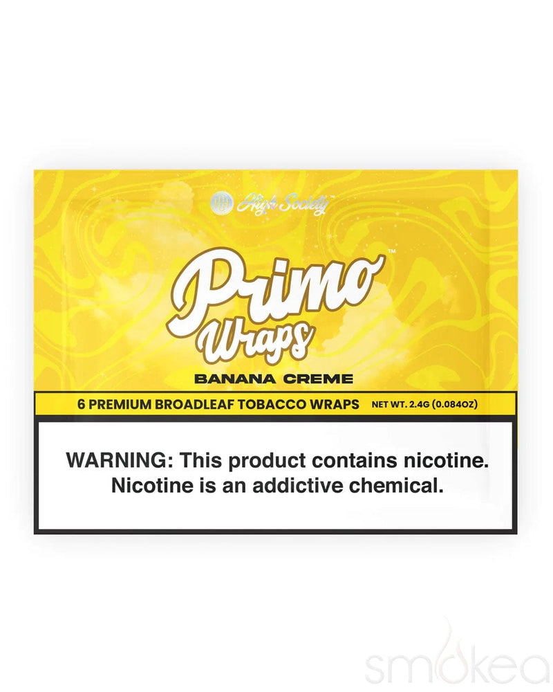 High Society Primo Broad Leaf Tobacco Wraps (6-Pack) Banana Creme