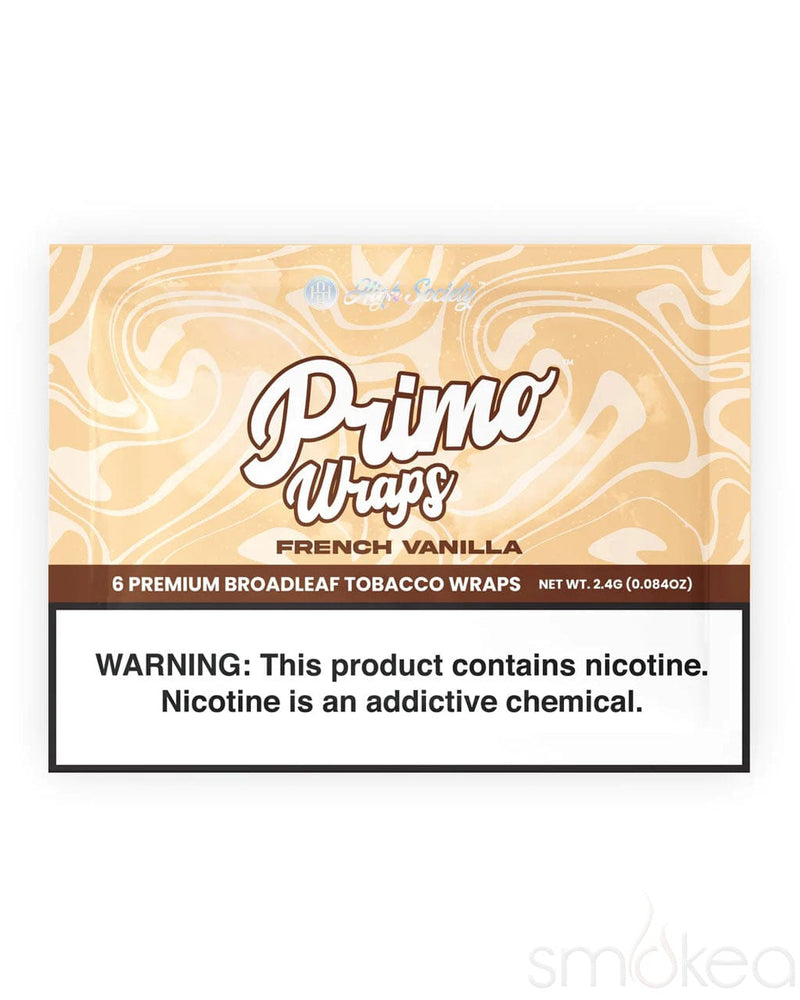 High Society Primo Broad Leaf Tobacco Wraps (6-Pack) French Vanilla