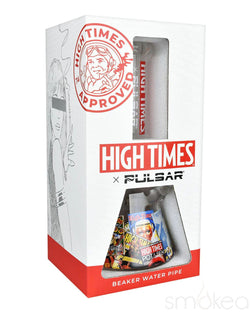 High Times x Pulsar Magazine Covers Beaker Bong