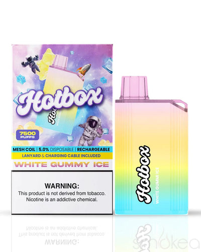 Hotbox 7500 Puff Disposable Vape - White Gummy Ice