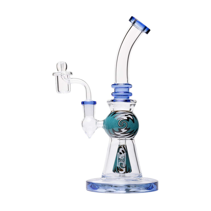 Human Grade 10" Mini Gumball Dab Rig Blue Tones