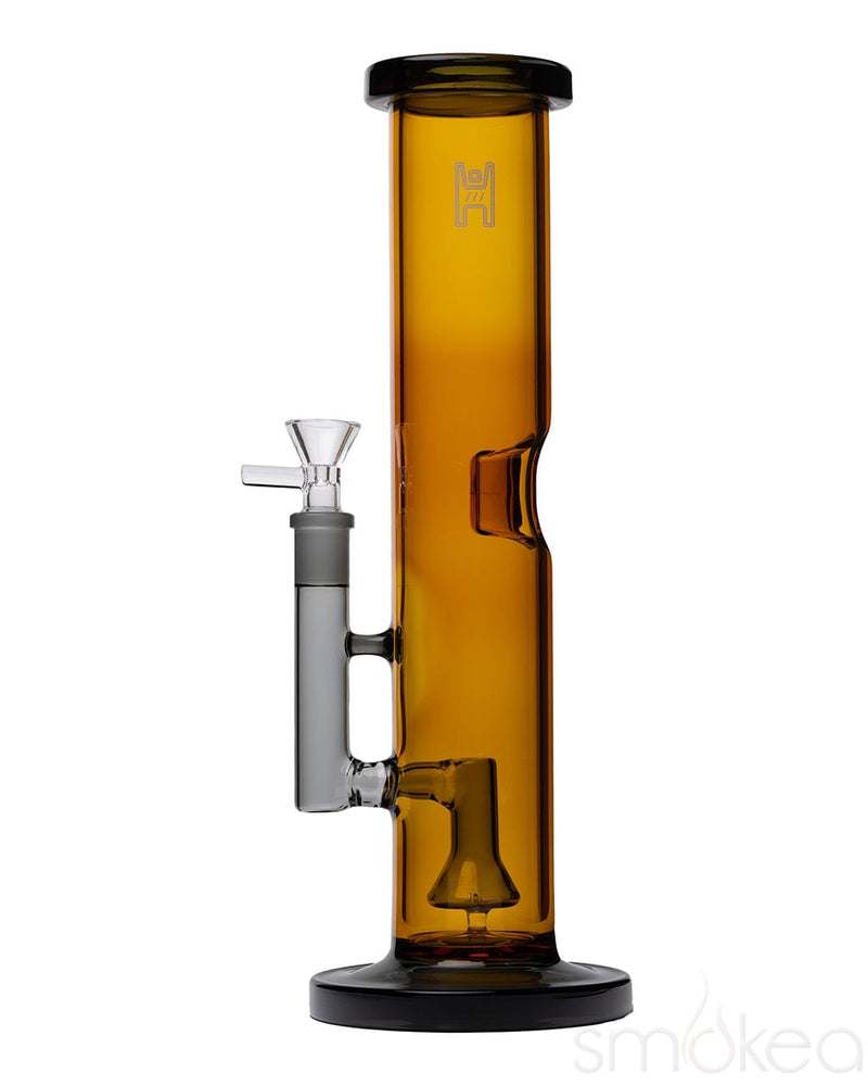 Human Grade 12" Straight Tube Bong Yellow/Smoke
