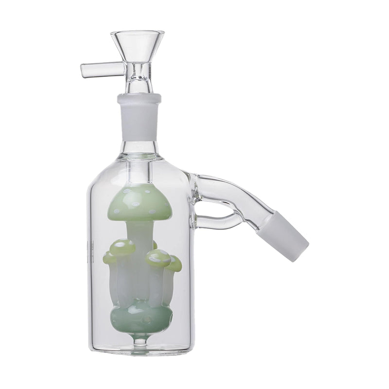 Human Grade 14mm Mushroom Perc Ash Catcher Green / 45 Deg (14mm)