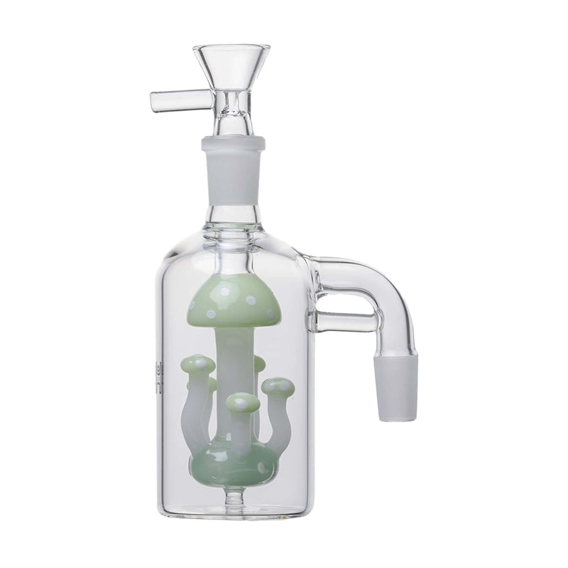 Human Grade 14mm Mushroom Perc Ash Catcher Green / 90 Deg (14mm)