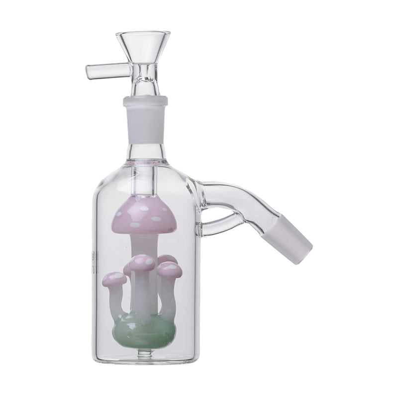 Human Grade 14mm Mushroom Perc Ash Catcher Pink / 45 Deg (14mm)