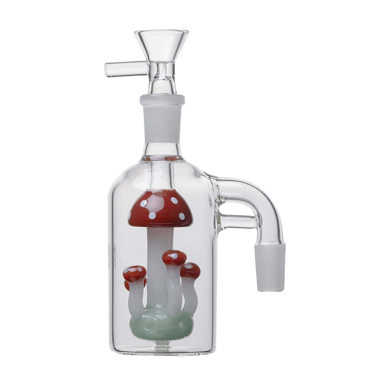 Human Grade 14mm Mushroom Perc Ash Catcher Red / 90 Deg (14mm)