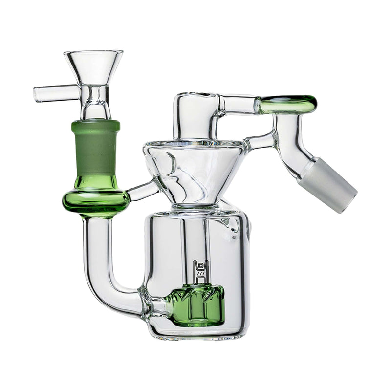Human Grade 14mm Recycler Ash Catcher 45 Degree (14mm) / Green