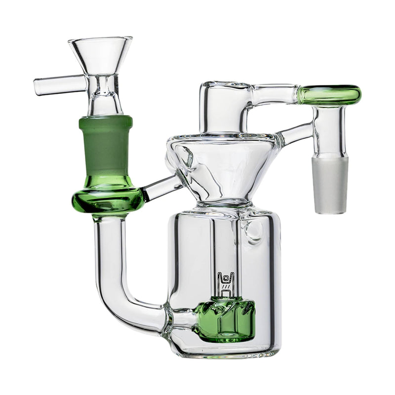 Human Grade 14mm Recycler Ash Catcher 90 Degree (14mm) / Green