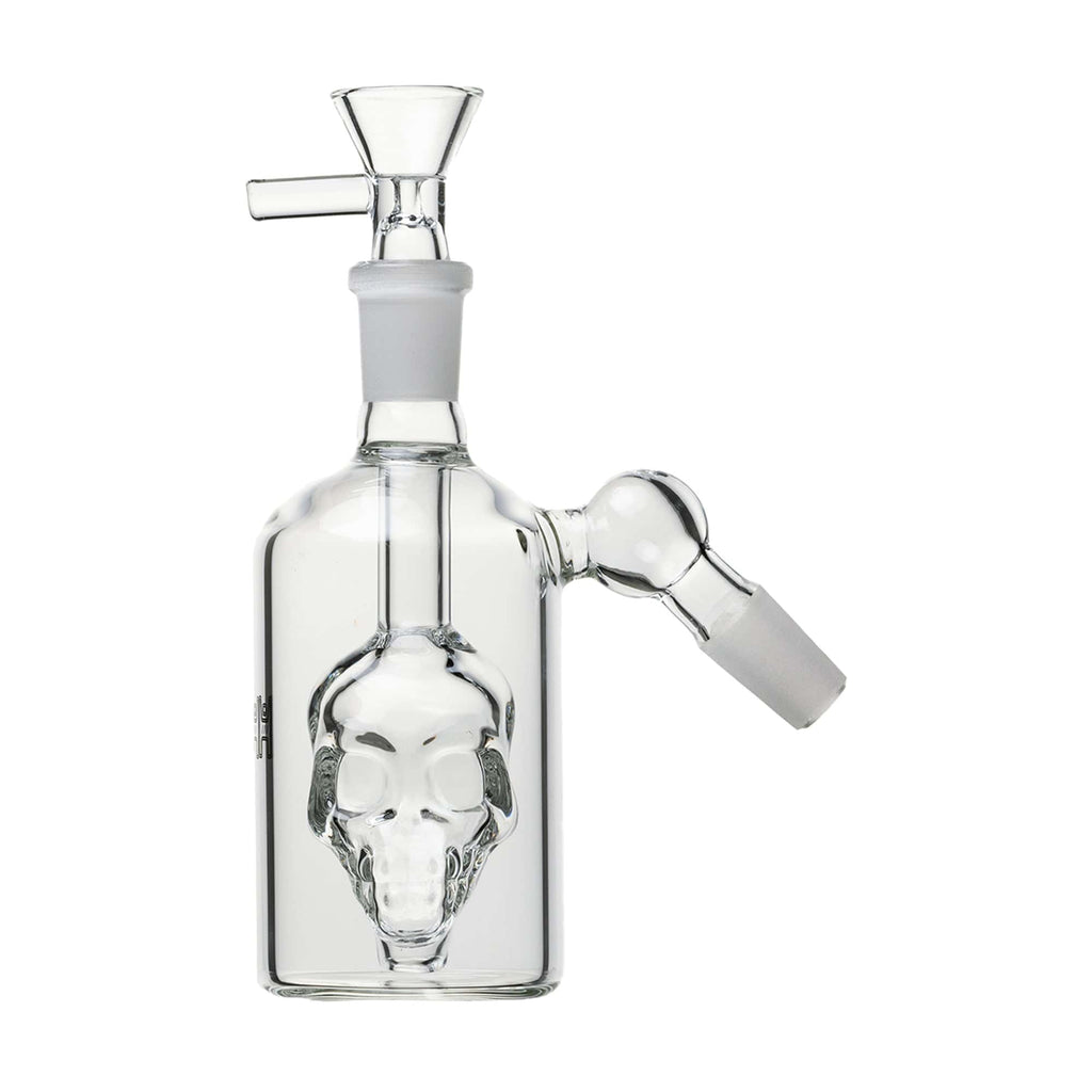 Human Grade 14mm Skull Ash Catcher Clear / 45 deg (14mm)