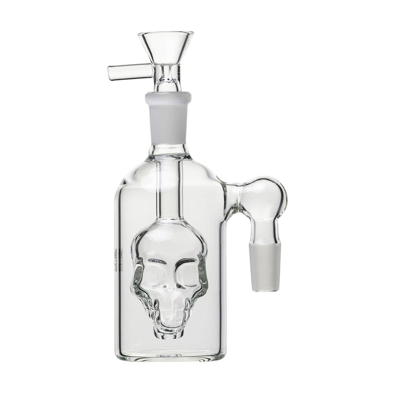 Human Grade 14mm Skull Ash Catcher Clear / 90 deg (14mm)