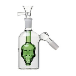 Human Grade 14mm Skull Ash Catcher Green / 45 deg (14mm)