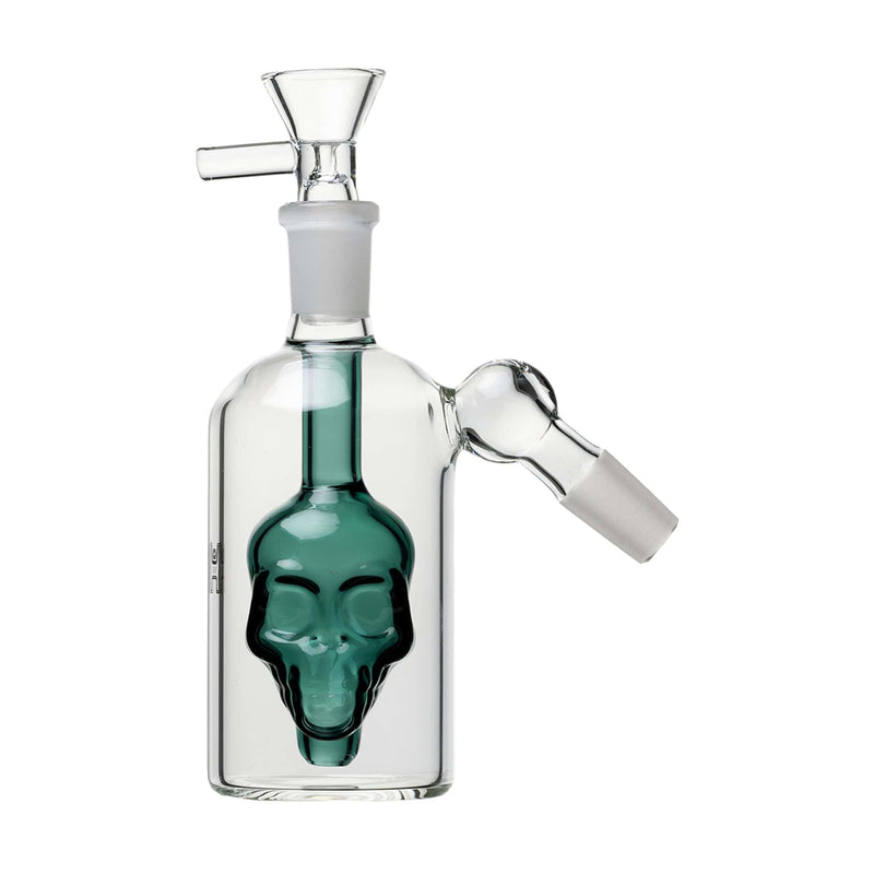 Human Grade 14mm Skull Ash Catcher Lake Green / 45 deg (14mm)