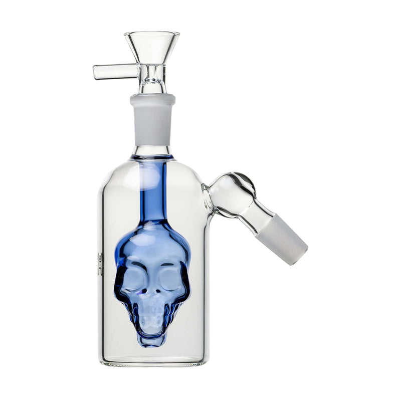 Human Grade 14mm Skull Ash Catcher Light Blue / 45 deg (14mm)