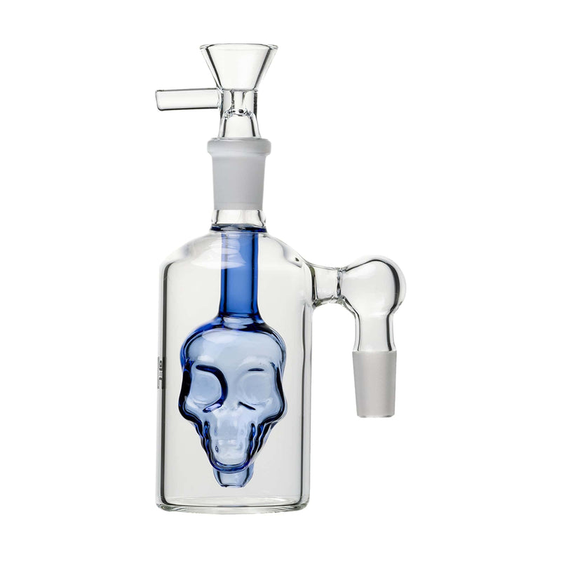 Human Grade 14mm Skull Ash Catcher Light Blue / 90 deg (14mm)