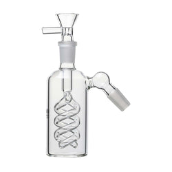 Human Grade 14mm Spiral Perc Ash Catcher Clear / 45 deg