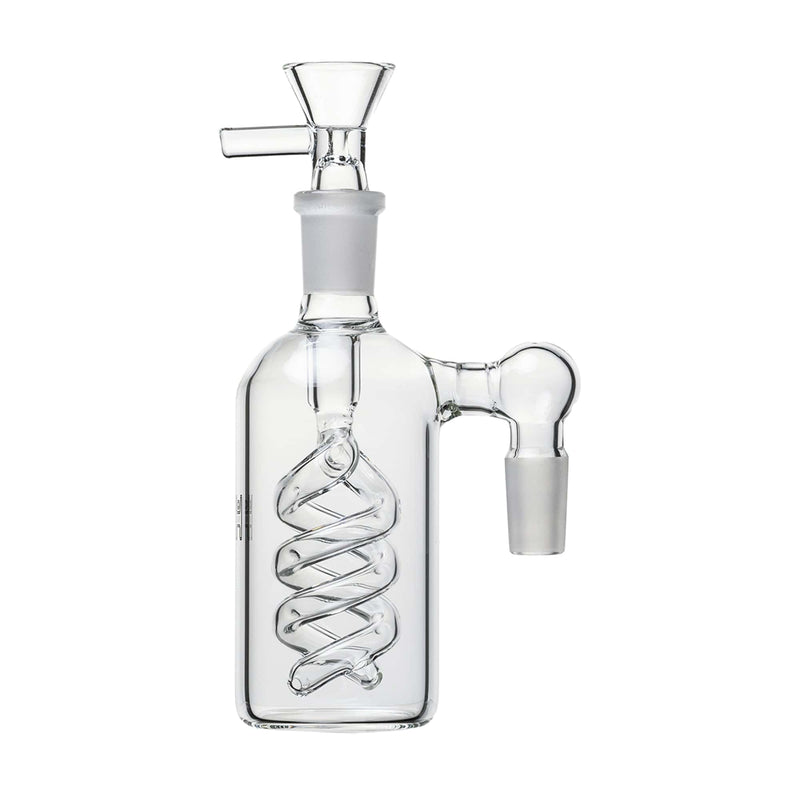 Human Grade 14mm Spiral Perc Ash Catcher Clear / 90 deg