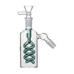 Human Grade 14mm Spiral Perc Ash Catcher Lake Green / 45 deg