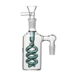 Human Grade 14mm Spiral Perc Ash Catcher Lake Green / 90 deg