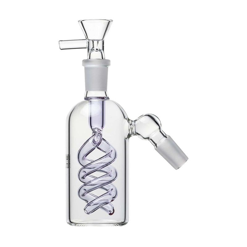 Human Grade 14mm Spiral Perc Ash Catcher Lavender / 45 deg