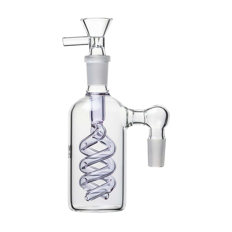 Human Grade 14mm Spiral Perc Ash Catcher Lavender / 90 deg