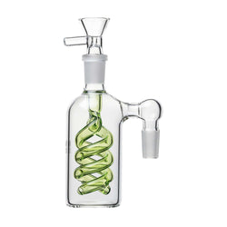Human Grade 14mm Spiral Perc Ash Catcher Matrix Green / 90 deg