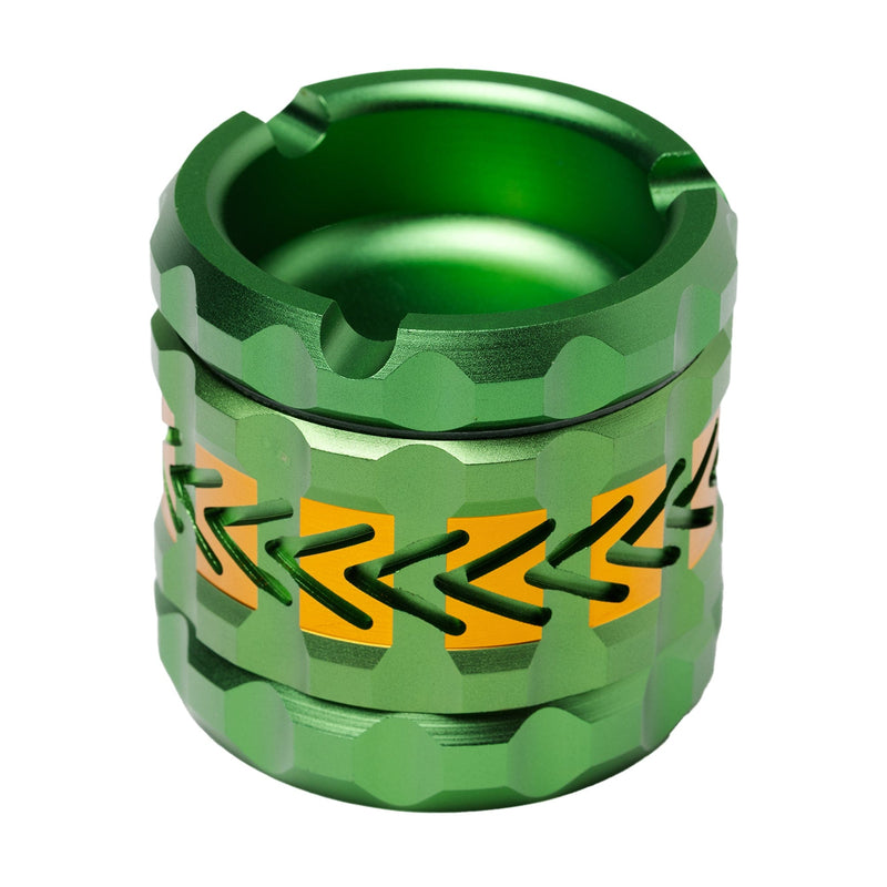 Human Grade 2.5" Chevron Ashtray Grinder Green