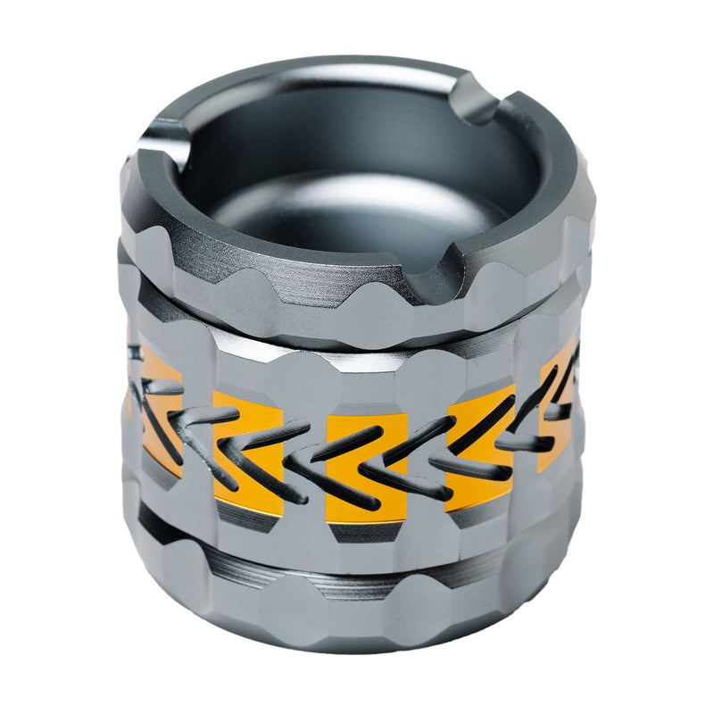 Human Grade 2.5" Chevron Ashtray Grinder Gun Metal