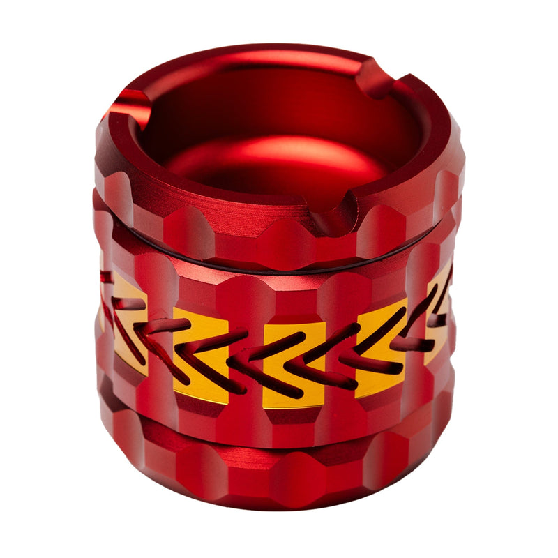 Human Grade 2.5" Chevron Ashtray Grinder Red
