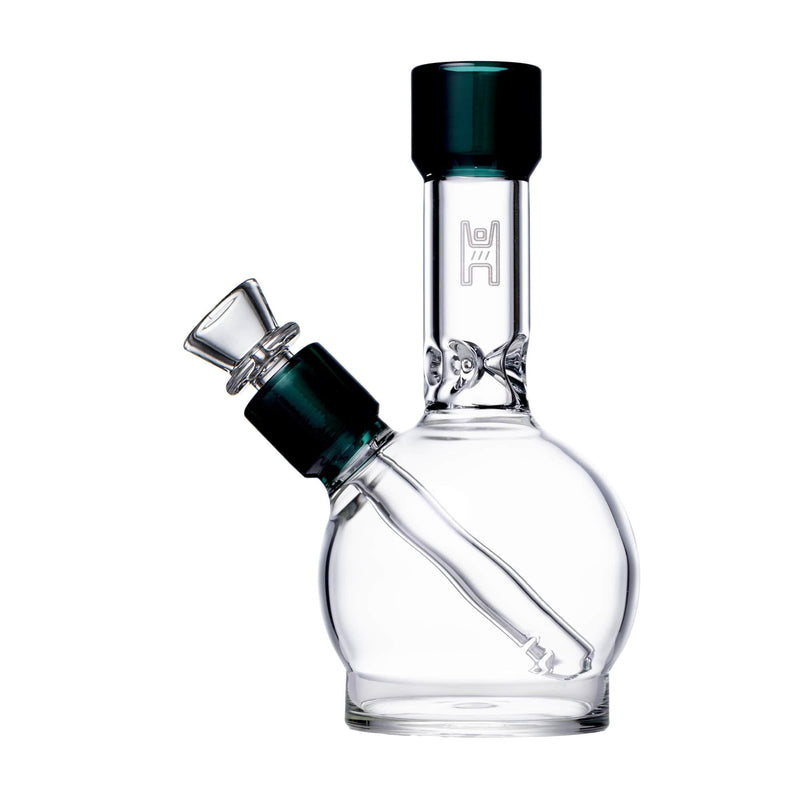 Human Grade 6" Ball Bong Clear with Lake Green