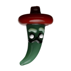 Human Grade Chili Pepper Carb Cap Green with Red Hat