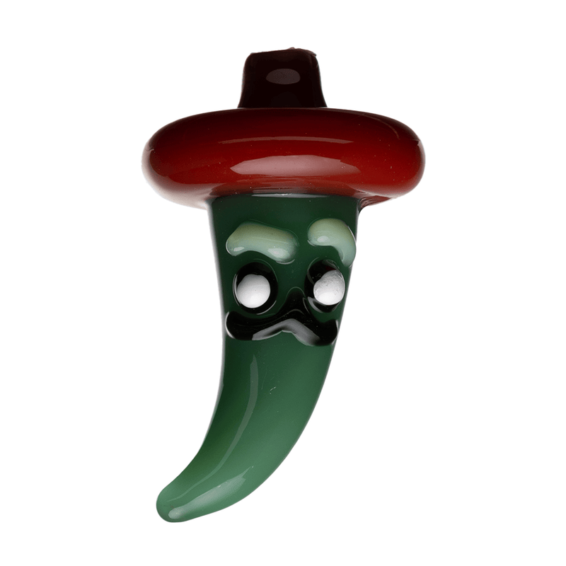 Human Grade Chili Pepper Carb Cap Green with Red Hat