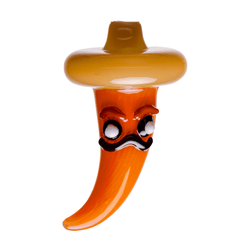 Human Grade Chili Pepper Carb Cap Orange with Milky Yellow Hat
