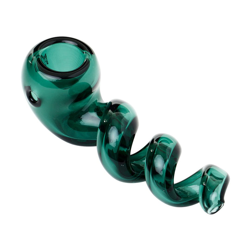 Human Grade Corkscrew Hand Pipe Lake Green