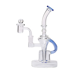 Human Grade Dualing Recycler Dab Rig Blue