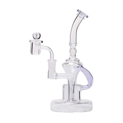 Human Grade Dualing Recycler Dab Rig Lavender