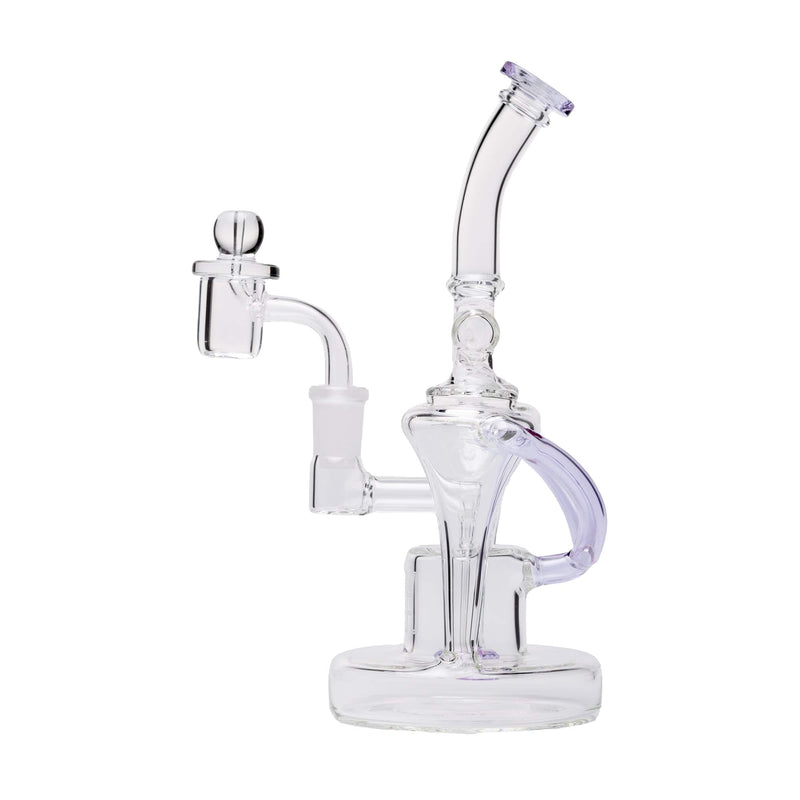 Human Grade Dualing Recycler Dab Rig Lavender