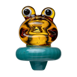 Human Grade Frog Carb Cap Light Yellow (Blue Base)