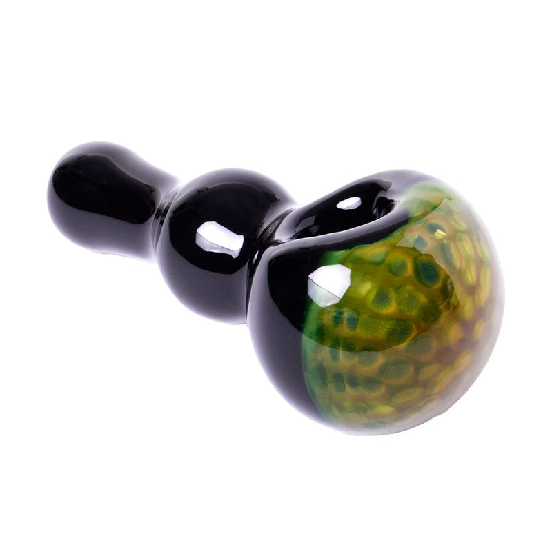 Human Grade Honeycomb Bubble Spoon Pipe Black Green