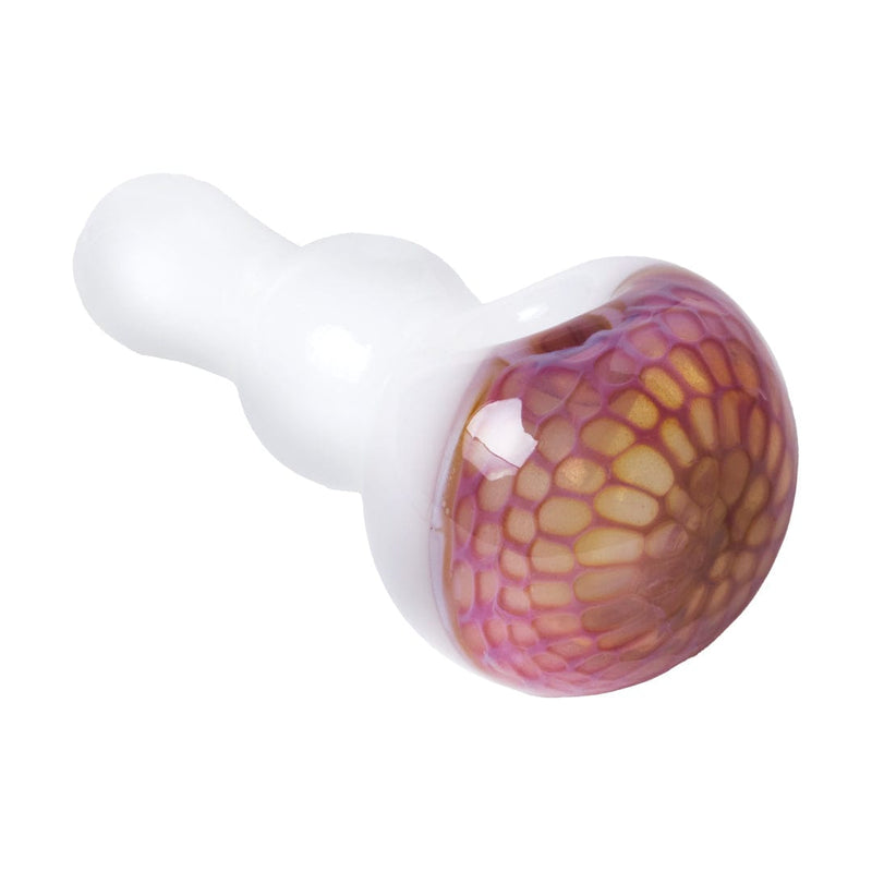 Human Grade Honeycomb Bubble Spoon Pipe White Pink